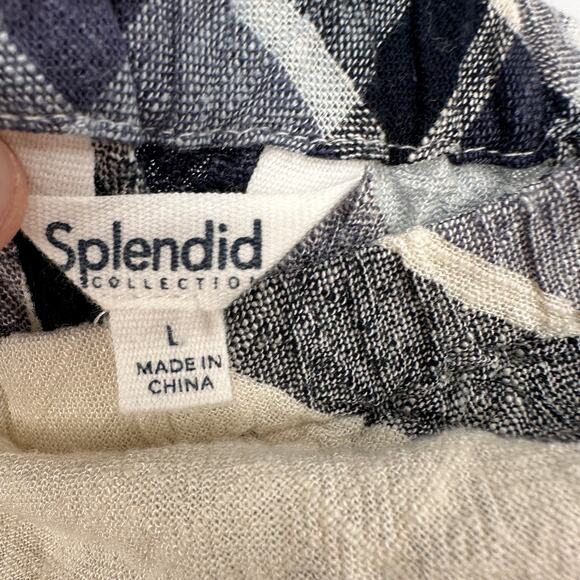 SPLENDID Annalise Plaid Blue & White Maxi Dress // L - Picture 7 of 14